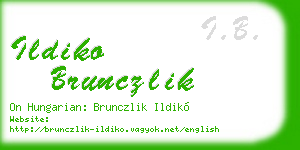 ildiko brunczlik business card