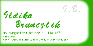 ildiko brunczlik business card